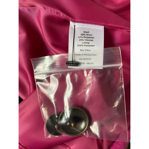 NWT Talbots Pink Wool Blend 2 Crested Button Lined Career Blazer Jacket Sz 12 - Picture 13 of 13